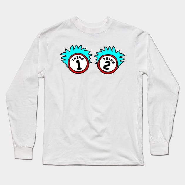 Thing 1 and Thing 2 Long Sleeve T-Shirt by JAFARSODIK